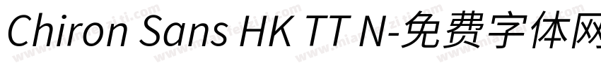 Chiron Sans HK TT N字体转换